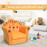 HONEY JOY Kids Sofa, Children Armrest Chair with Cute Pattern, Armrest Couch for Children (Lion)