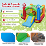 HONEY JOY Kids Inflatable Bounce House, Candy Theme Jumping Castle w/Jumping Area, Slide, Ball Pit Area