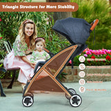 BABY JOY Lightweight Baby Stroller, Compact Toddler Travel Stroller for Airplane, Infant Stroller w/ 5-Point Harness