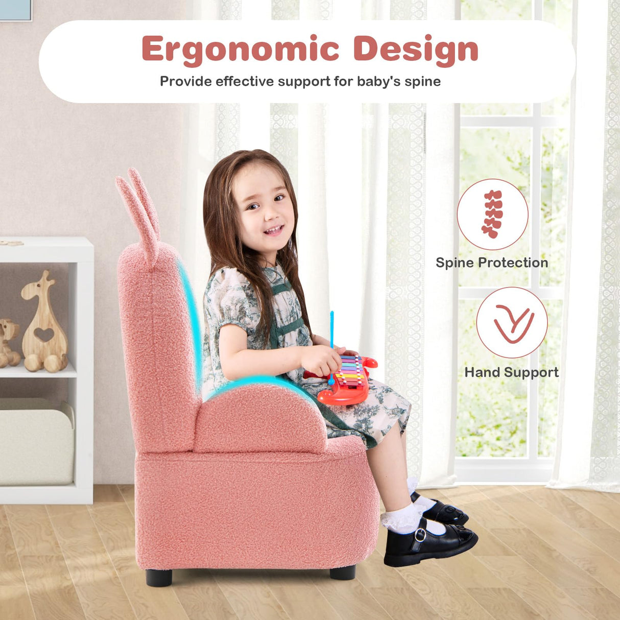 HONEY JOY Kids Sofa, Toddler Armchair Chair for Boys Girls