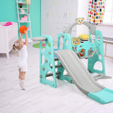 HONEY JOY 4 in 1 Toddler Slide and Swing Set