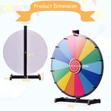 HONEY JOY 24" Tabletop Spinning Prize Wheel