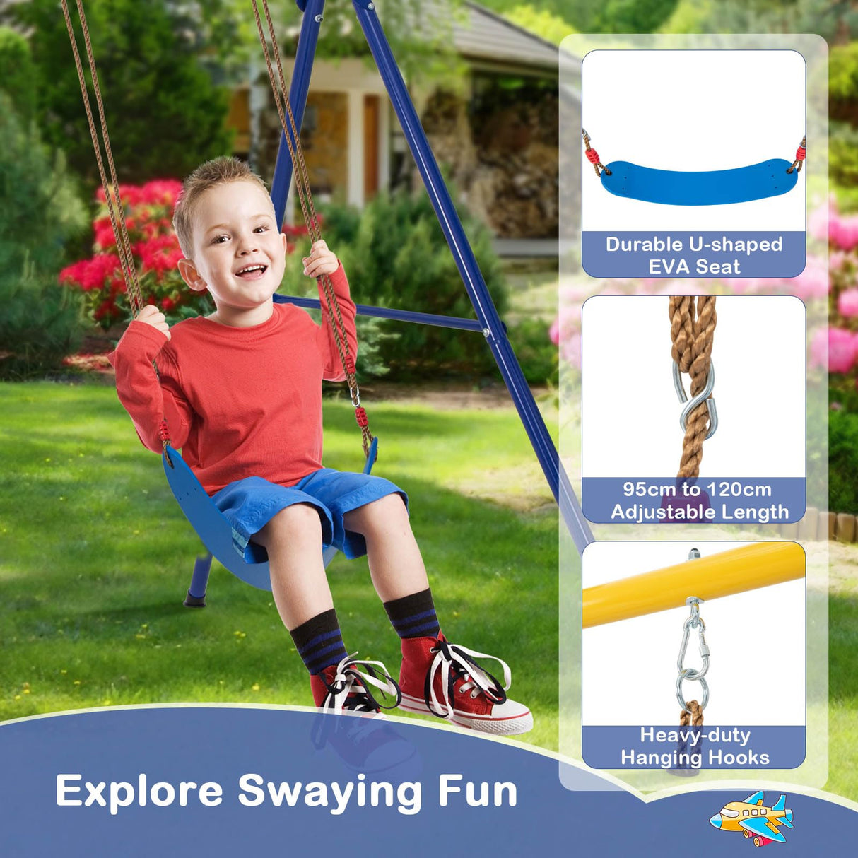 HONEY JOY 300KG Heavy Duty Swing Set