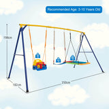 HONEY JOY 300 KG Indoor & Outdoor Swing Set, Heavy Duty Carbon Steel Swing Frame