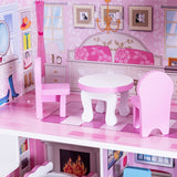 HONEY JOY Dollhouse with 8Pcs Furniture