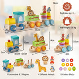 HONEY JOY Wooden Stackable Train Set