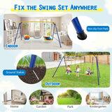 HONEY JOY 300 KG Indoor & Outdoor Swing Set, Heavy Duty Carbon Steel Swing Frame