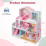 HOENY Joy Kids Wooden Dollhouse