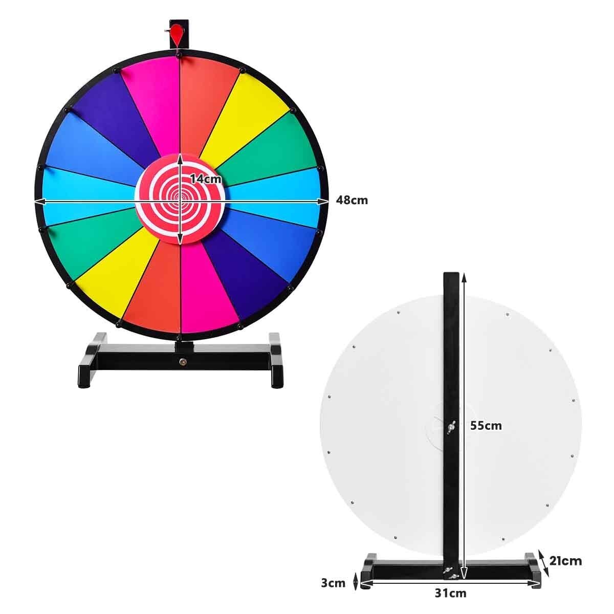 HONEY JOY 18" Tabletop Spinning Prize Wheel