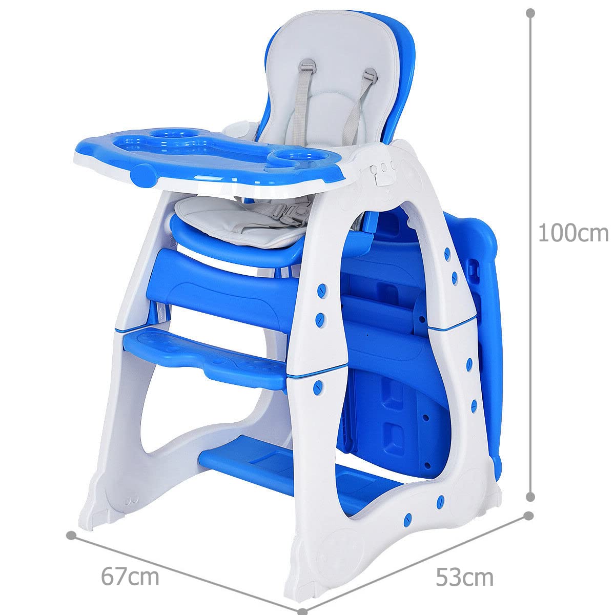 BABY JOY Baby High Chair, 3 in 1 Infant Table and Chair Set