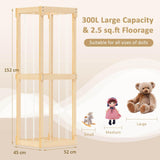 HONEY JOY 300L Large Stuffed Animal Storage, Space-saving Toy Storage Organiser w/Open Top & Elastic Cords