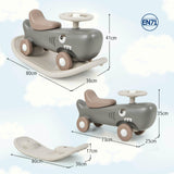 HONEY JOY 3-in-1 Kids Rocking Horse & Sliding Car