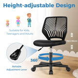 BABY JOY Height-Adjustable Ergonomic Kids Desk Chair, Kids Mesh Computer Chair