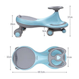 BABY JOY Wiggle Car for Kids, Swing Car with LED Flashing Wheels, No Batteries, Gears or Pedals