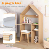 HONEY JOY Kids House-Shaped Table and Chair Set