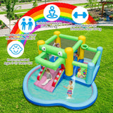 HONEY JOY 5-in-1 Inflatable Water Slide, Kids Inflatable Water Park w/Splash Pool