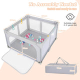 BABY JOY Baby Playpen, BPA-Free Foldable Toddlers Safety Fence Play Yard