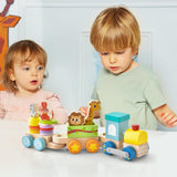 HONEY JOY Wooden Stackable Train Set