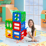 32 Pieces Big Waffle Block Set for Kids Educational Stacking Building Set Gift