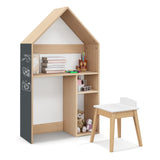 HONEY JOY Kids House-Shaped Table and Chair Set