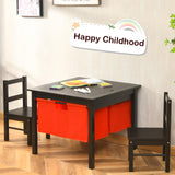 HONEY JOY 2-in-1 Kids Activity Table & Chair Set with Storage