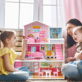 HOENY Joy Kids Wooden Dollhouse