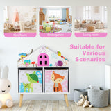 HONEY JOY Kids House-Shaped Bookshelf