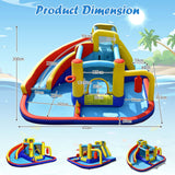 HONEY JOY Inflatable Water Slide, 7-in-1 Outdoor Kids Water Bounce House Jumping Castle