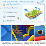 HONEY JOY Inflatable Bounce House, 5 in 1 Bouncy Castle for Kids with Playhouse, Slide, Jumping Area