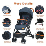 BABY JOY Lightweight Baby Stroller, Compact Toddler Travel Stroller for Airplane, Infant Stroller w/ 5-Point Harness