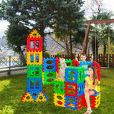 32 Pieces Big Waffle Block Set for Kids Educational Stacking Building Set Gift