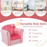 HONEY JOY Kids Sofa, Upholstered Toddler Couch with Ultra Soft Velvet Cover