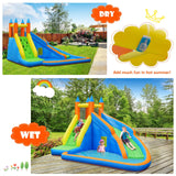 HONEY JOY Inflatable Water Slide Bouncer, Children Wet & Dry Bounce House with Climbing Wall (with 450W Blower)