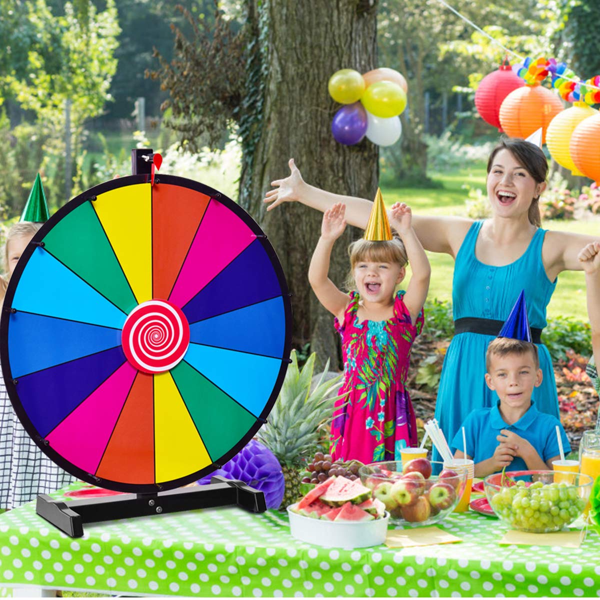 HONEY JOY 24" Tabletop Spinning Prize Wheel