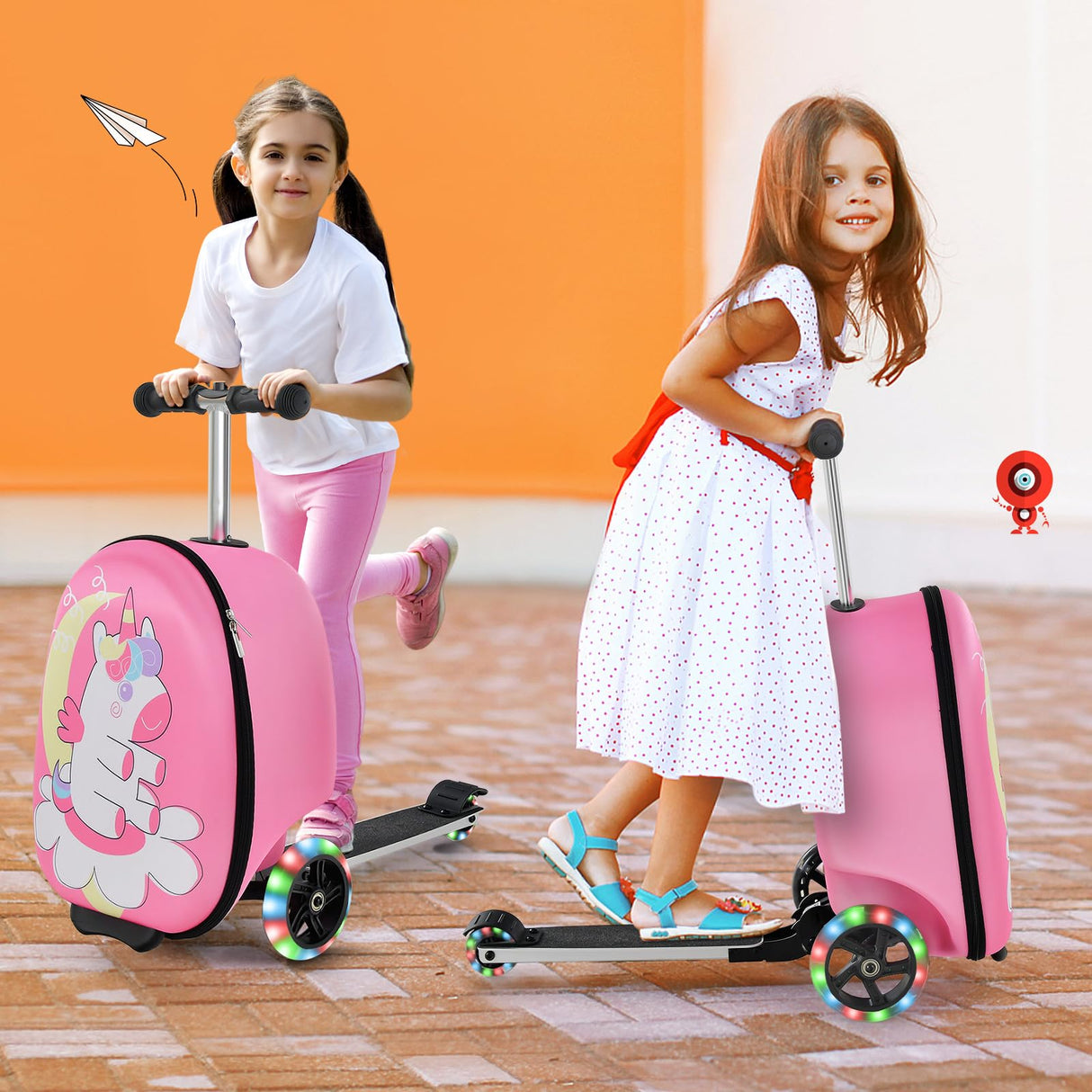 BABY JOY Kids Ride-on Suitcase Scooter