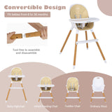 BABY JOY Convertible Baby Highchair