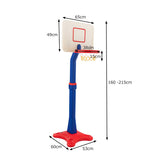 HONEY JOY Kids Basketball Hoop 160-210 cm Adjustable Height Kids Medium Basketball Goal Stand