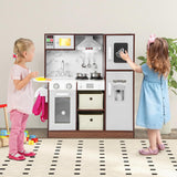 HONEY JOY Kids Kitchen Playset, Modern Toy Kitchen Set