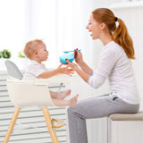 BABY JOY Convertible Baby High Chair, 3-in-1 Wooden High Chair/Booster/Chair with Removable Tray