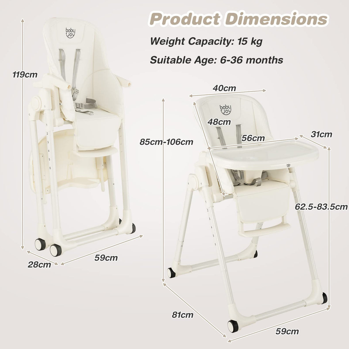 BABY JOY 4-in-1 Baby High Chair