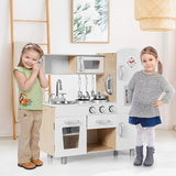 HONEY JOY Kids Play Kitchen, Wooden Pretend Cooking Playset