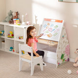 HONEY JOY Kids Easel and Play Station with Chair