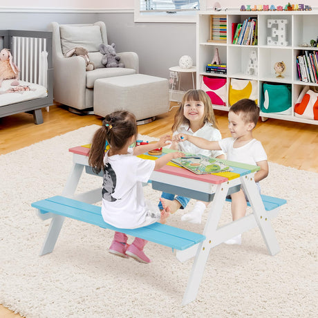 HONEY JOY 3-in-1 Kids Picnic Table Set