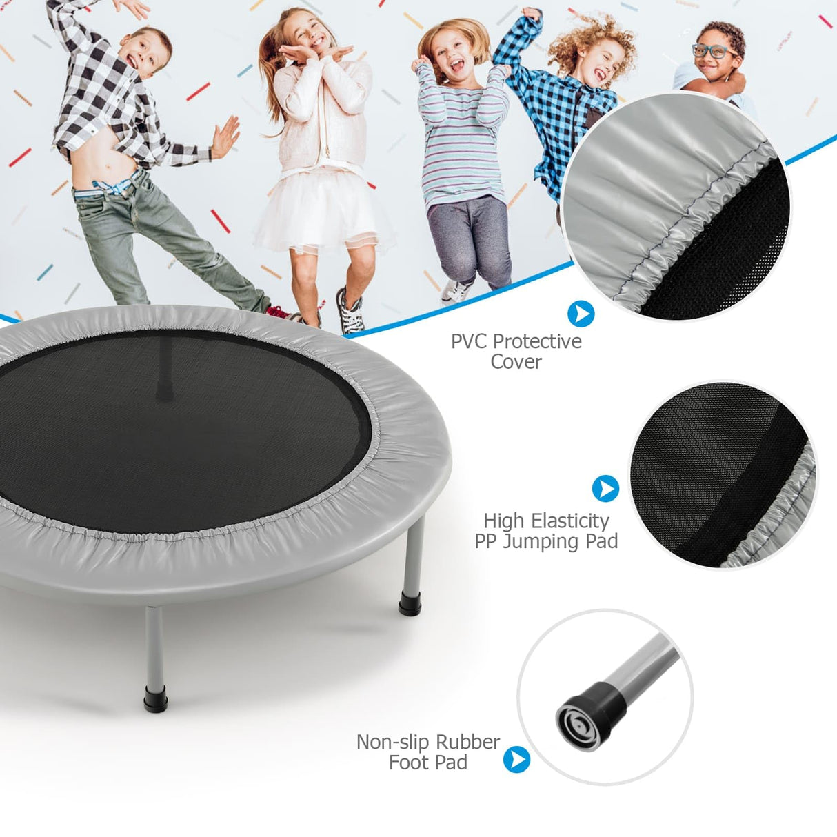 HONEY JOY 38” Mini Folding Trampoline