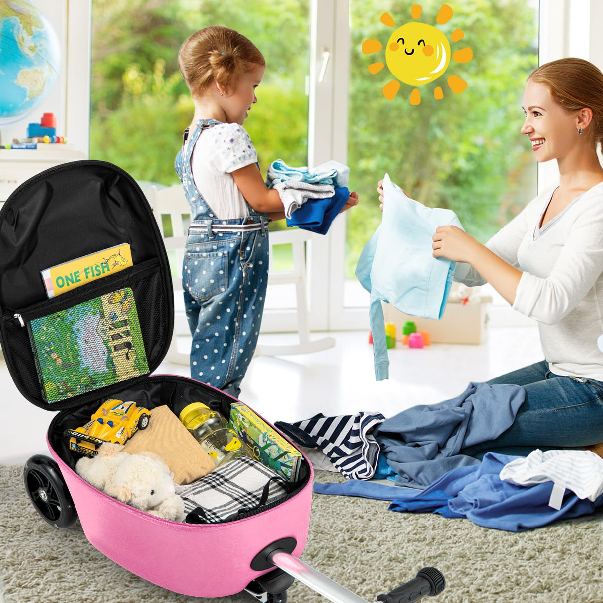 BABY JOY Kids Ride-on Suitcase Scooter