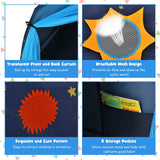 HONEY JOY Kids Play Tent, Portable Bed Tent for Children w/Double Mesh Curtain, Carrying Bag