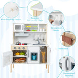 Kids Kitchen Playset with Towel Rack for Toddlers