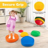 5PCS Kids Stepping Stones Stackable Balance River Stone Set with Non-Slip Edge