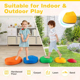 5PCS Kids Stepping Stones Stackable Balance River Stone Set with Non-Slip Edge