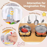 HONEY JOY Kids Kitchen Playset Children Pretend Kitchen Toy Set w/Blackboard